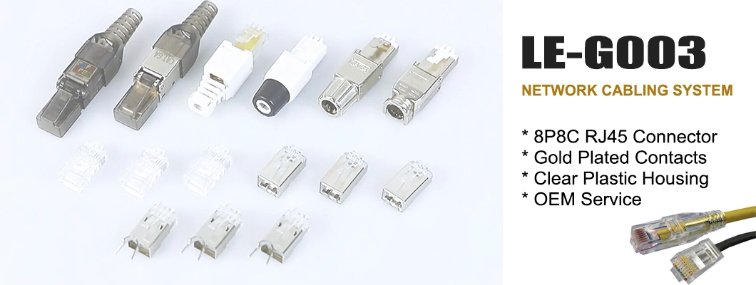 Le High Quality CAT6 UTP RJ45 Connector 8p8c Modular Plug