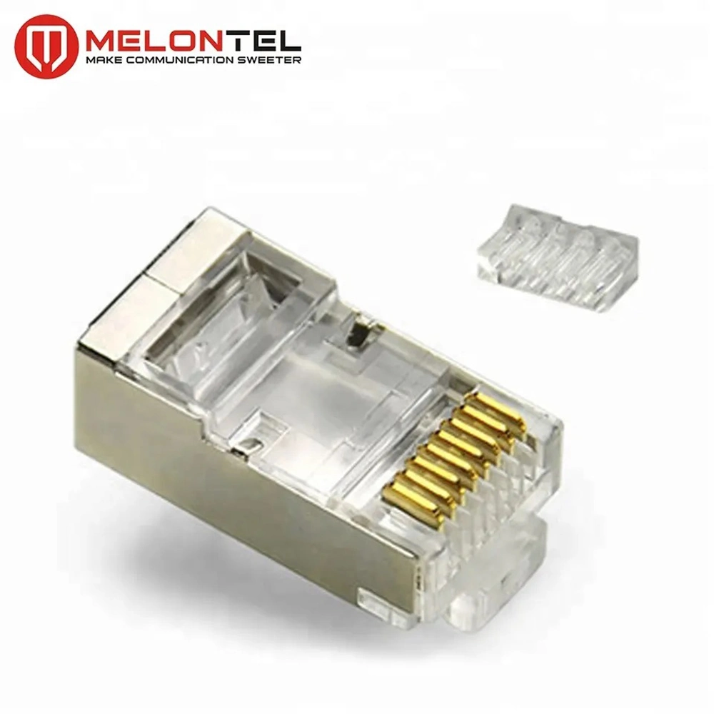 Fully Stocked Gold Plated RJ45 8p8c STP Connector CAT6 Metal Shield RJ45 Modular Plug