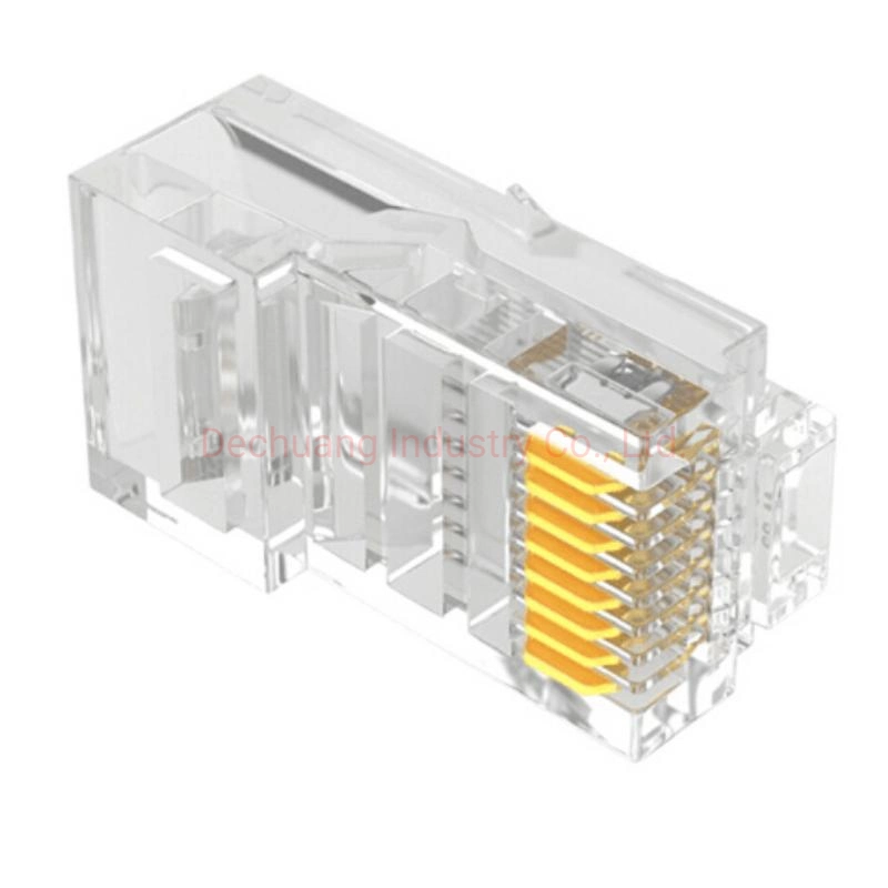 Cat5e CAT6 Cat7 Gigabit Transmission Modular Plug 8p8c RJ45 Rj11 Rj12 Rj9 Network Cable Plug 0u 1u 3u 15u 30u 50u Golden Plated 8p8c