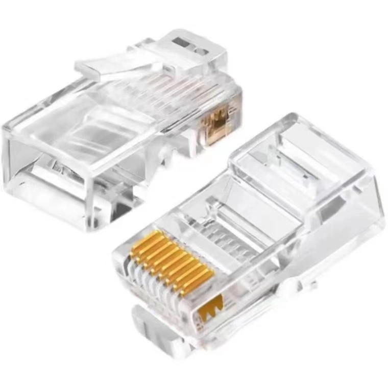 Pass Through Plug UTP Ethernet Cables Network Modular Plug Cat5e/CAT6/CAT6A RJ45 Crystal Heads 8p8c Plug 20% off