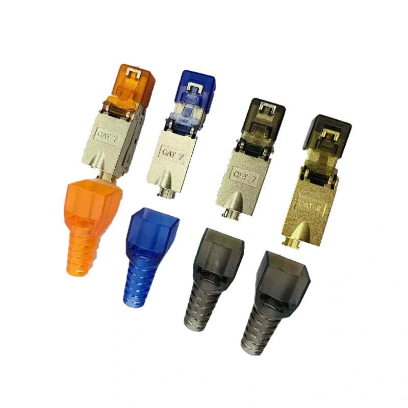 FTP/STP Shielded Modular Plug Toolless RJ45 8p8c Field Connector Network Module Modular Plug CAT6A/Cat7/Cat8