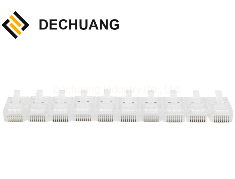 Crystal Head Ethernet RJ45 Modular Data Networking Unshielded Cable Plugs 8X8 8p8c for Cat 5e, Cat 6, Cat 6A 3u