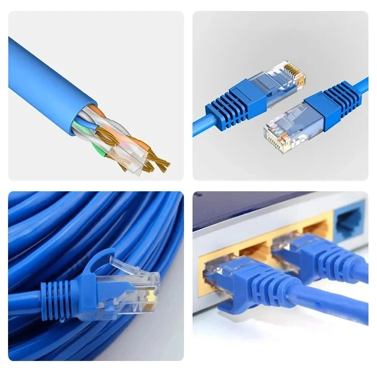 China Round/Flat Cat5e CAT6 RJ45 Patch Cord Ethernet Network Cable 1m, 2m, 3m, 5m Patch Cord Price