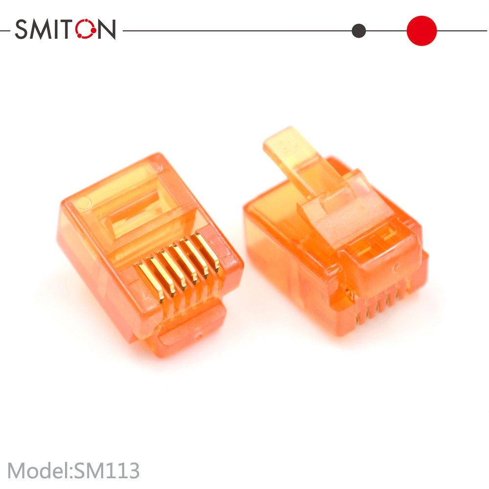 Cat3 Telephone Plug UTP Type 6p6c Connector Rj12 6p6c Modular Plug