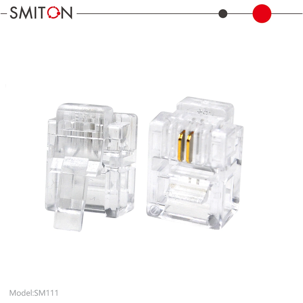 2c Telephone Plug UTP Type 6p2c Connector Rj11 Modular Plug