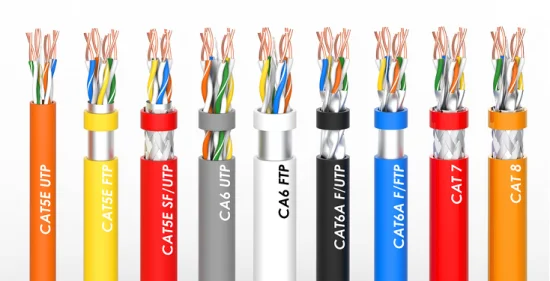 적응 CAT6 CAT6A Cat7 Cat8 UTP SFTP FTP 네트워크 케이블