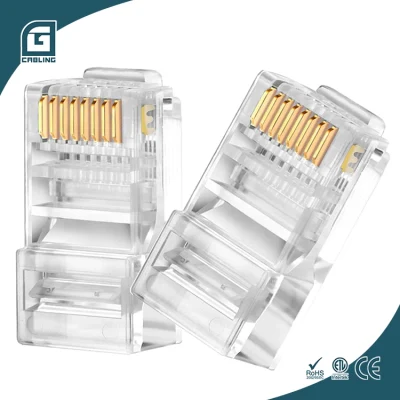 Gcabling RJ45 네트워크 플러그 CAT6 CAT6A 이더넷 모듈형 플러그 UTP RJ45 모듈형 플러그