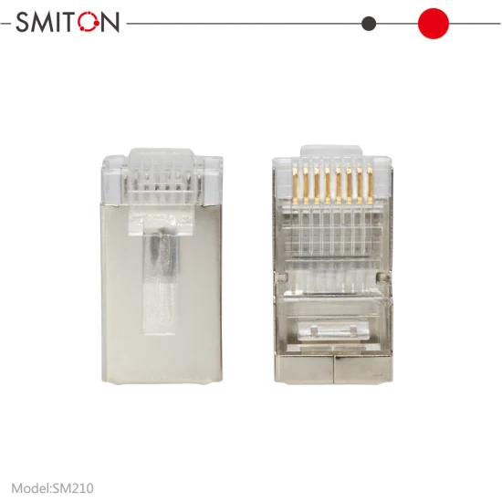 Cat5e CAT6 Cat7 RJ45 데이터 전송 커넥터 RJ45 쉴드 8p8c 금도금 모듈러 플러그