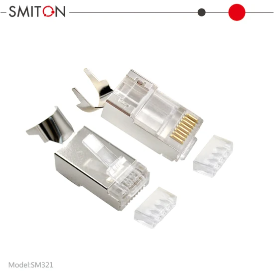 차폐형 Cat7 커넥터, 8핀 Cat7 RJ45 커넥터, 모듈형 커넥터