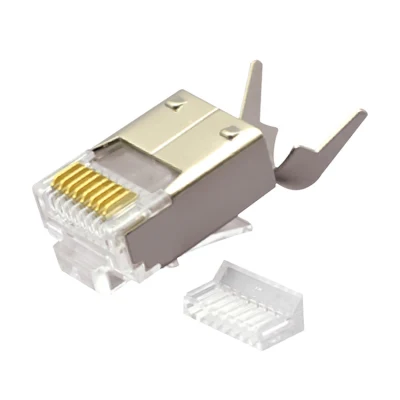 CAT.6 RJ45 8P8C 모듈형 플러그, 차폐형(FTP), 네트워크 연결, 엔드피스가 있는 짧은 하우징, 2피스 키트