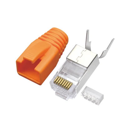 CAT.7 RJ45 8P8C 모듈형 플러그, 차폐형(FTP), 네트워크 연결, 3피스 키트