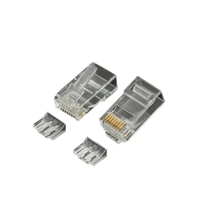 RJ45 패스스루 커넥터, UTP 이더넷 케이블, 네트워크 모듈식 플러그, Cat5e/CAT6/CAT6A, RJ45 크리스탈 헤드, 8p8c 커넥터