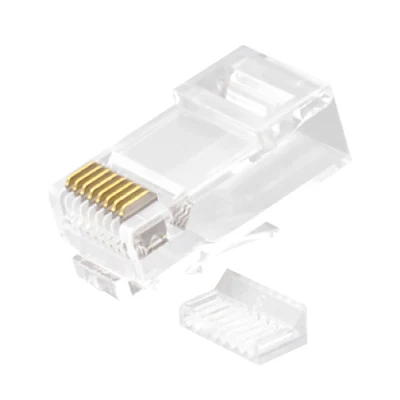 CAT.6 RJ45 8P8C 모듈식 플러그 비차폐(UTP) 네트워크 커넥터 2피스 키트 흰색