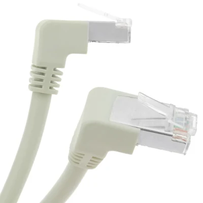 데이터 통신용 FTP Cat6 RJ45 직각 네트워크 패치 케이블 0.5m